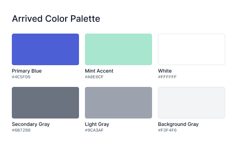 Arrived Color Palette