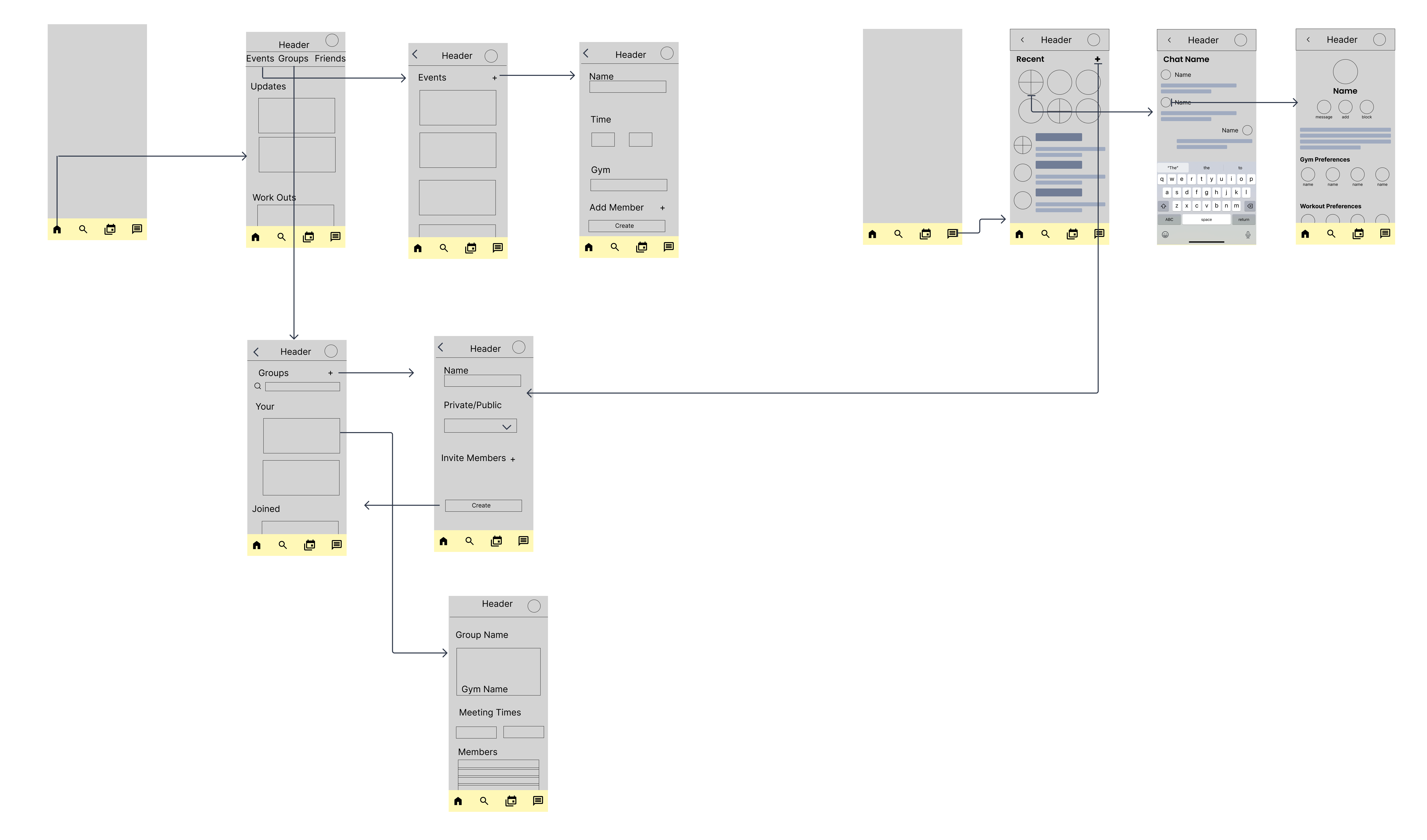 Lo-fi Wireframes